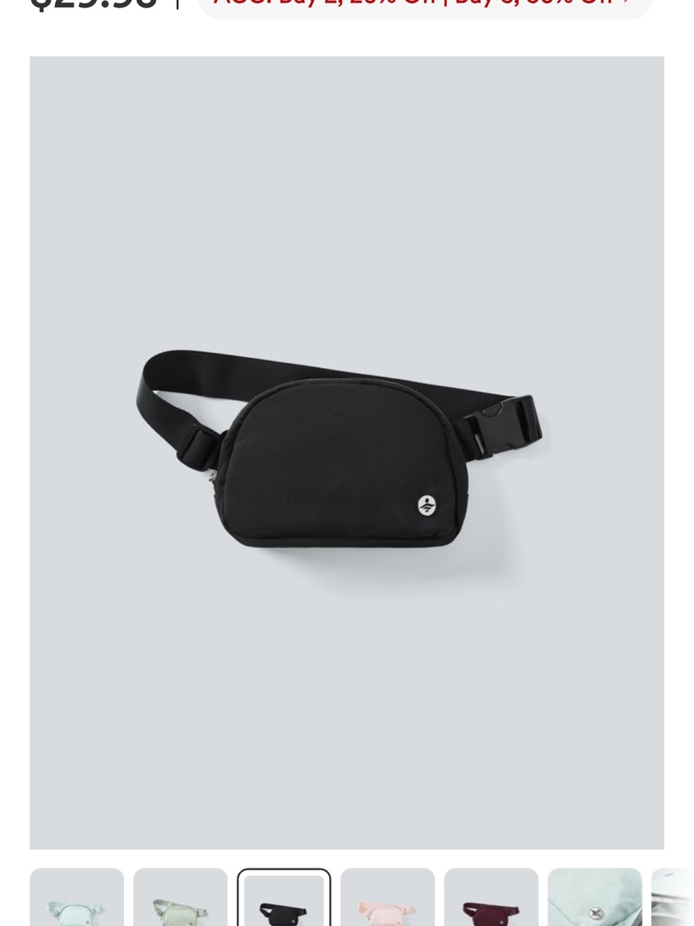 HALARA Black Crossbody Waist Pack